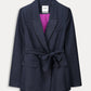 POM Amsterdam Blazers BLAZER - Striped Midnight Blue