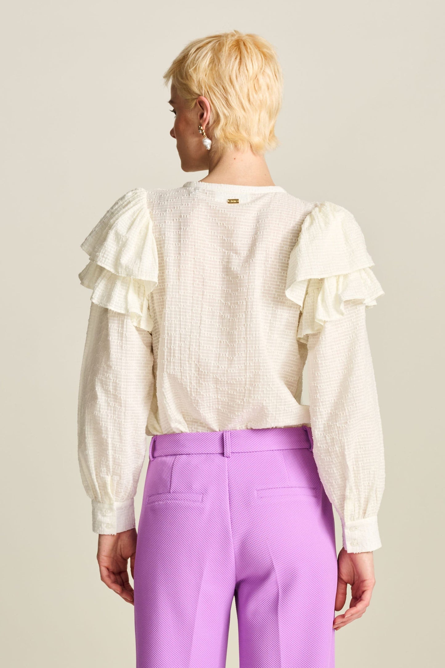 POM Amsterdam Blouses BLOUSE - Isla Blooming Ecru