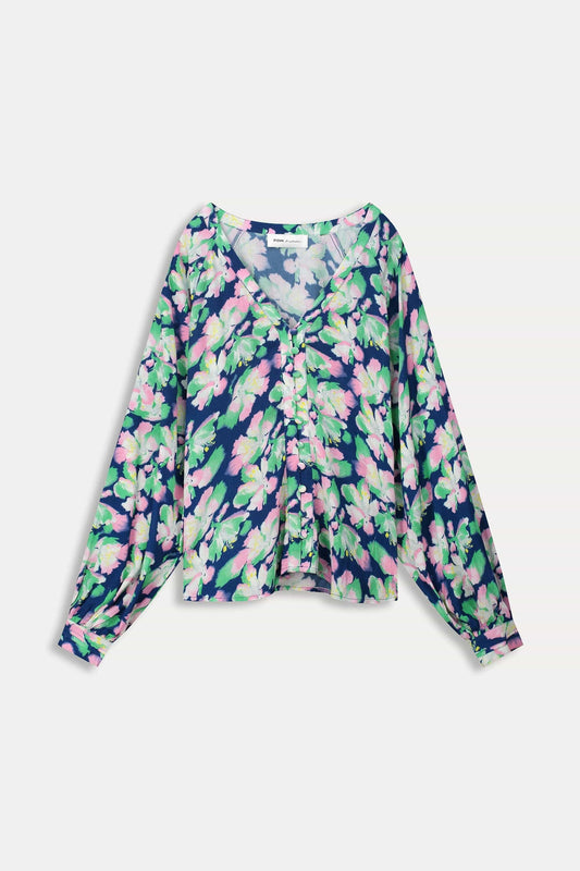 POM Amsterdam Blouses BLOUSE - Lilies Blue