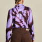 POM Amsterdam Blouses BLOUSE - Mila Satin Feathers Brown