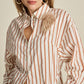 POM Amsterdam Blouses BLOUSE - Striped Poplin White