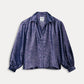 POM Amsterdam Blouses BLOUSE - Violet Festive Blue