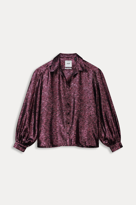 POM Amsterdam Blouses BLOUSE - Violet Festive Pink