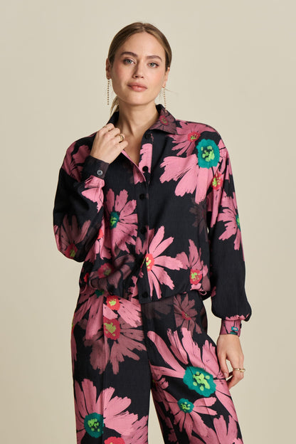 POM Amsterdam Blouses Pink / 34 BLOUSE - Big Blooming Pink