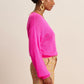 POM Amsterdam Cardigans VEST - Neon Pink