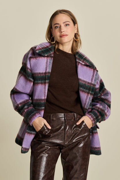 POM Amsterdam Coats Multi colour / 34 JAS - Checks Lavender