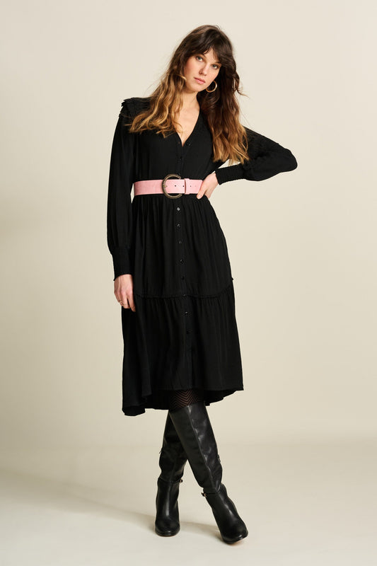 POM Amsterdam Dresses Black / 34 JURK - Eden Black