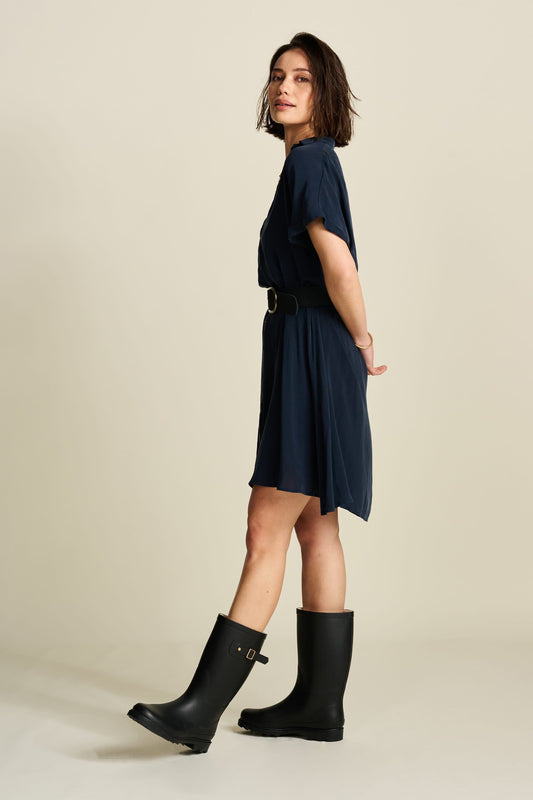 POM Amsterdam Dresses Blue / 34 JURK - Bobby Lynn Dark Navy