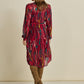 POM Amsterdam Dresses JURK - Woody Burgundy Red