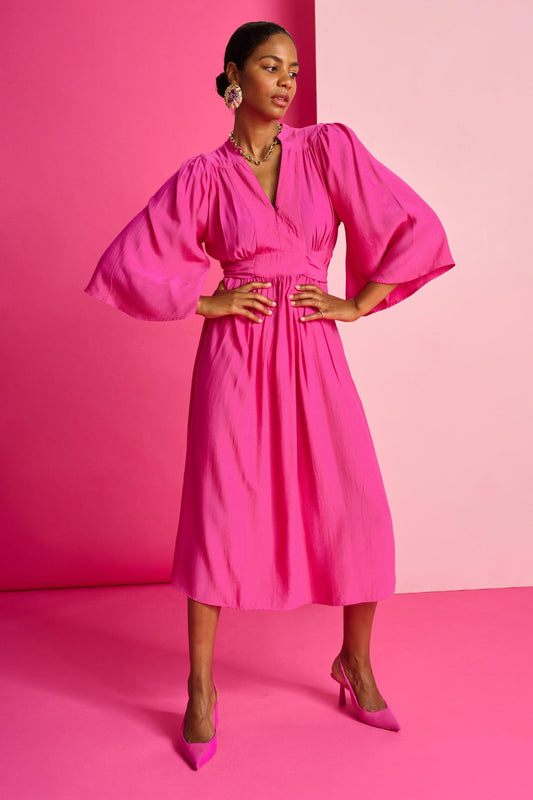 POM Amsterdam Dresses Pink / 34 JURK - Imperial Fuchsia