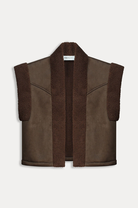 POM Amsterdam Gilets GILET - Lammy Brown