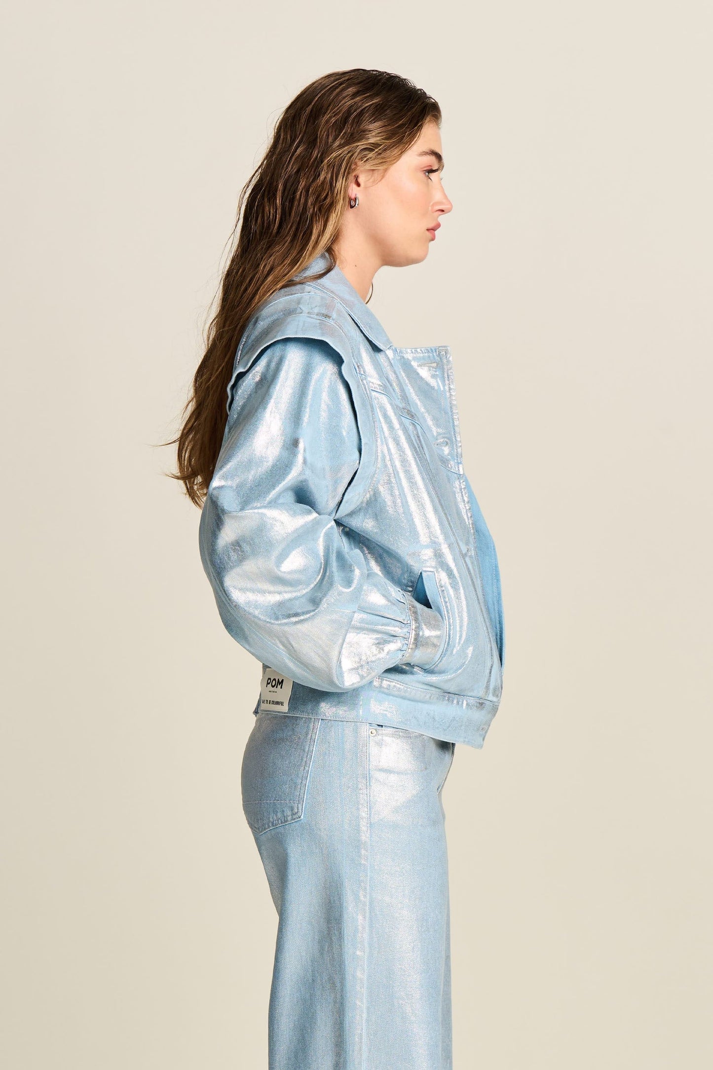 POM Amsterdam Jackets JACKET - Denim Metallic