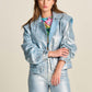 POM Amsterdam Jackets JACKET - Denim Metallic