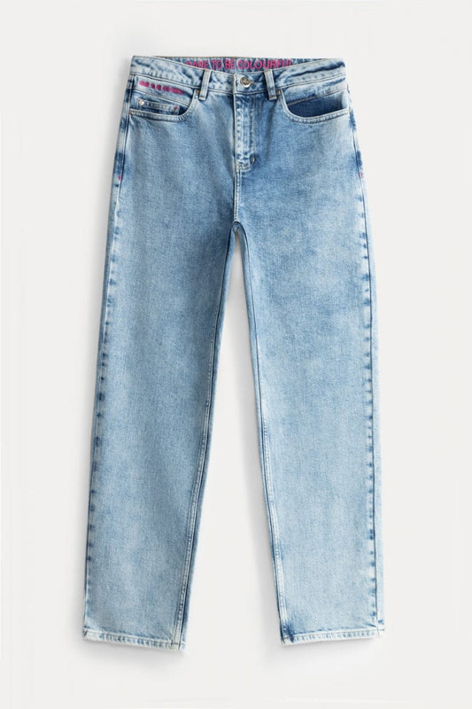 POM Amsterdam Jeans JEANS - Eline Straight Mid Blue