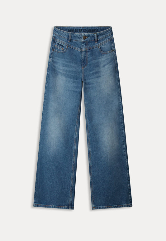 POM Amsterdam Jeans JEANS - Wide leg vintage blue