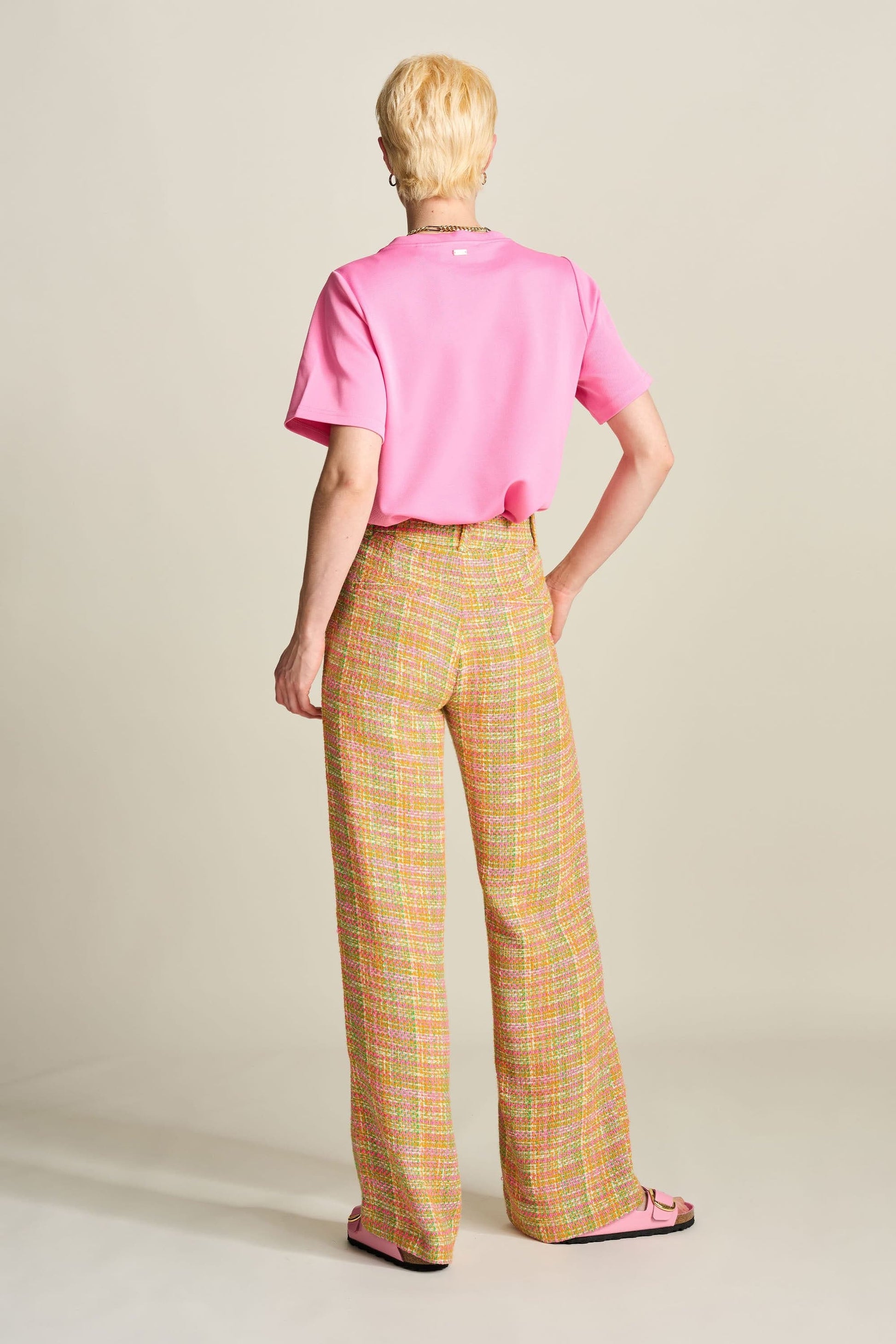 POM Amsterdam Pants BROEK - Tweed Sunset
            