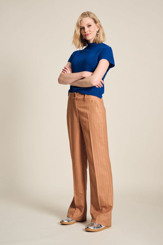 POM Amsterdam Pants Brown / 34 BROEK - Striped Sugar Brown