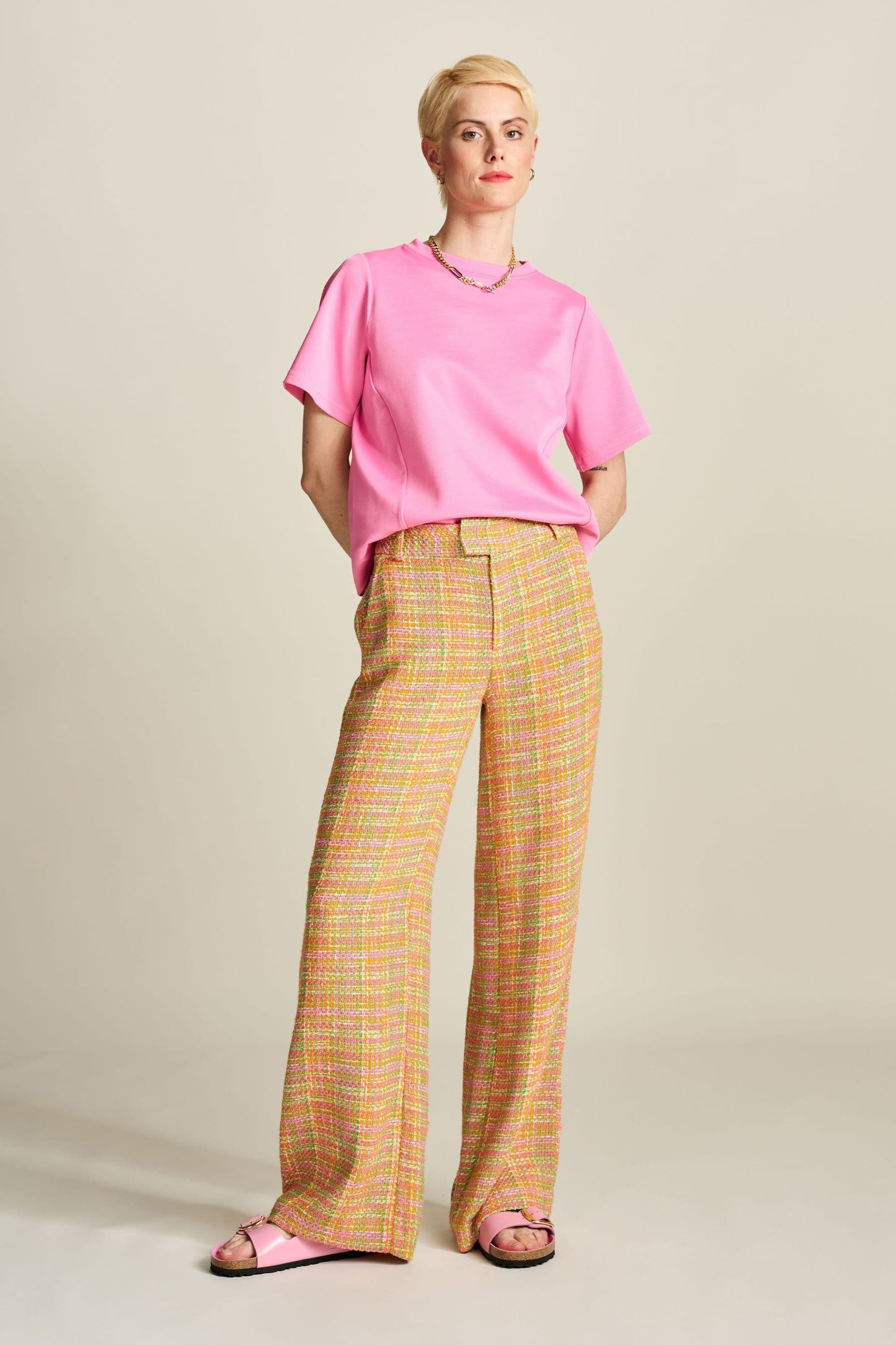 POM Amsterdam Pants Multi colour / 34 BROEK - Tweed Sunset