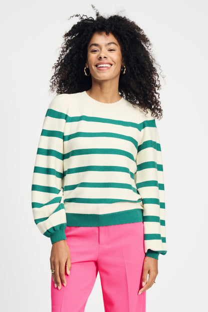 POM Amsterdam Pullovers Green / 34 TRUI - Striped Fresh Green