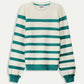 POM Amsterdam Pullovers TRUI - Striped Fresh Green