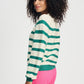 POM Amsterdam Pullovers TRUI - Striped Fresh Green