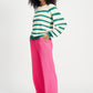 POM Amsterdam Pullovers TRUI - Striped Fresh Green