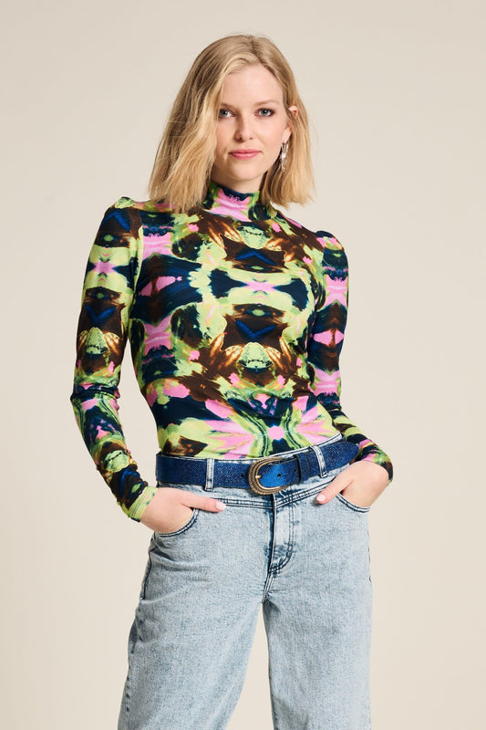 POM Amsterdam Turtlenecks Multi colour / 34 TOP - Butterfly Sky