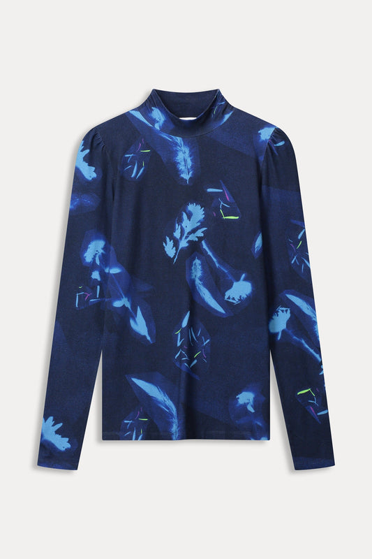 POM Amsterdam Turtlenecks TOP - Feathers and Florals